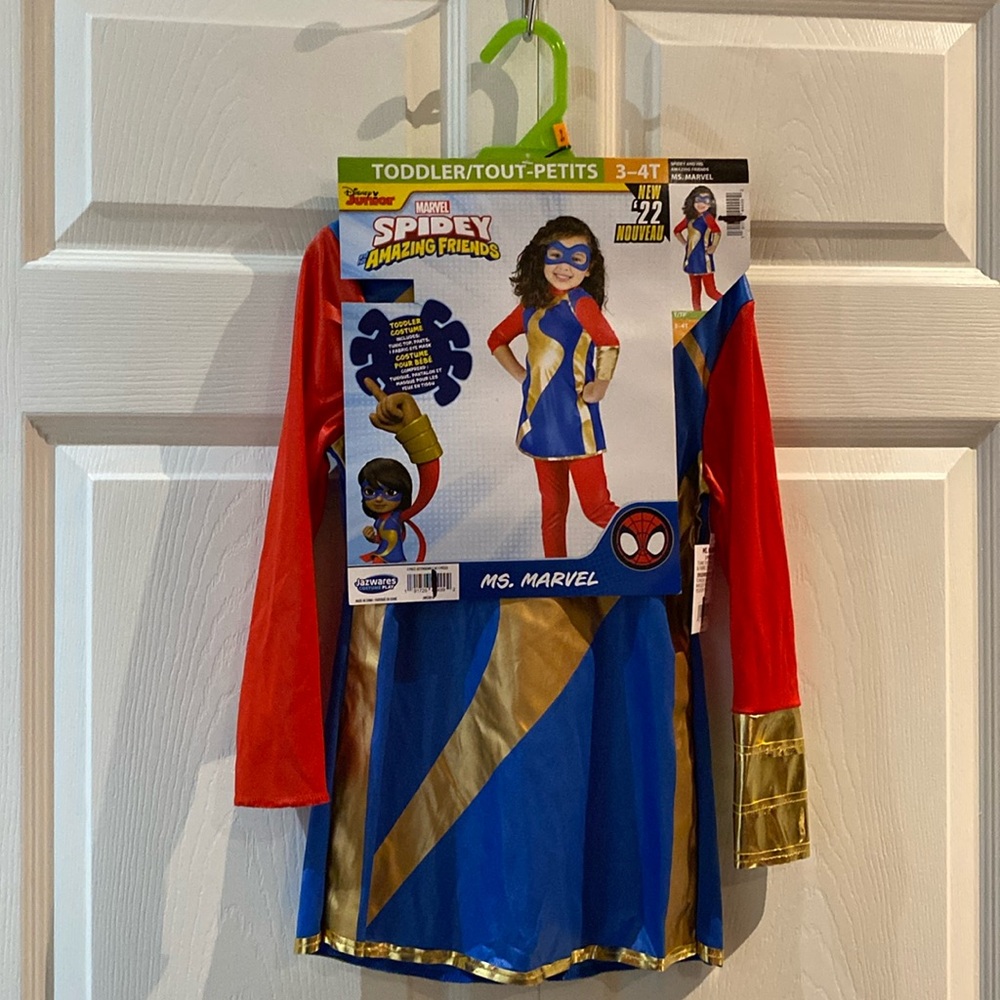 Ms. Marvel Girls Halloween Costume Size 3-4T